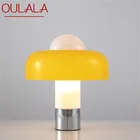 Современная настольная лампа OULALA в скандинавском стиле, светодиодсветодиодный настольная лампа в виде желтых грибов для украшения дома, спальни
