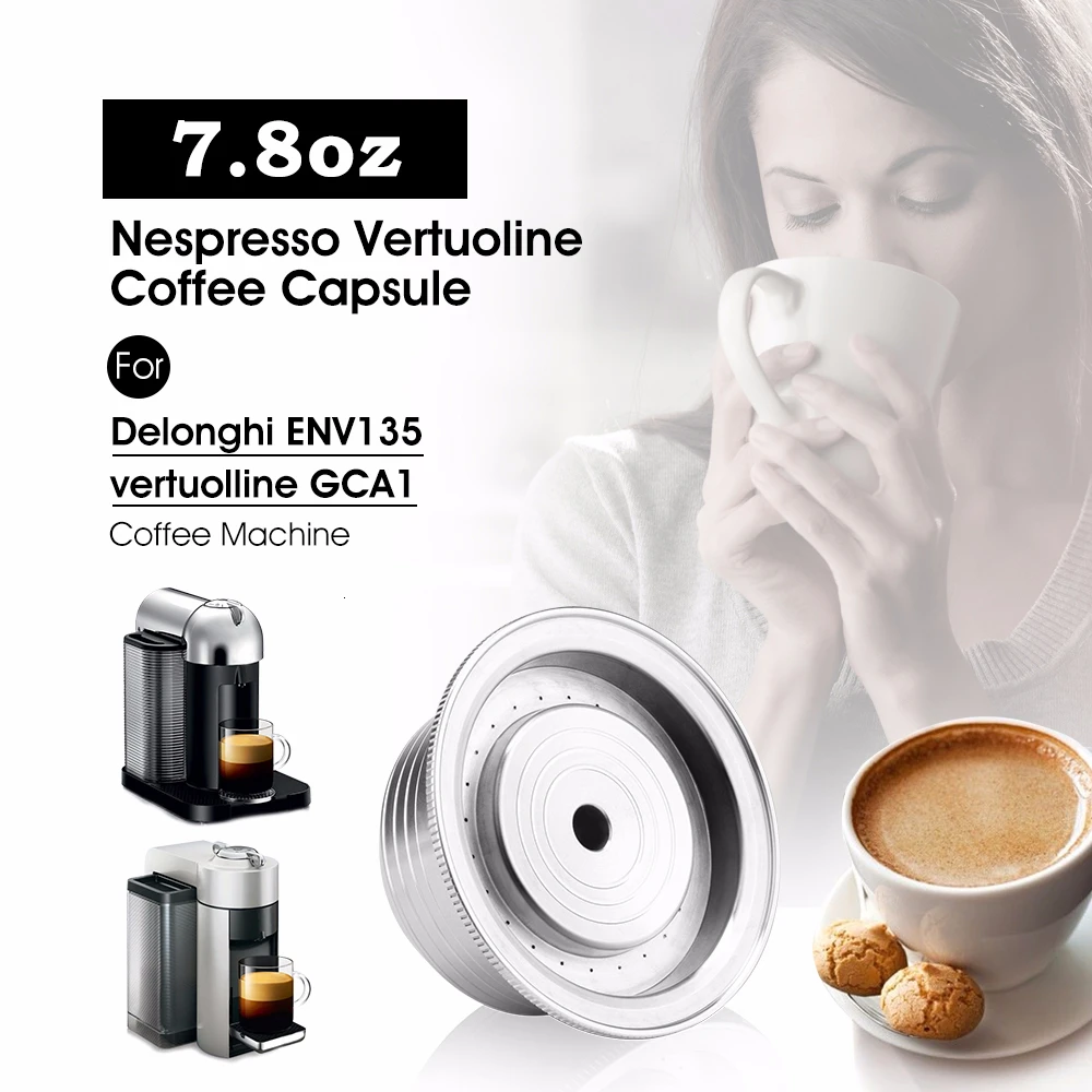 Nespresso Vertuo капсулы совместимы с Gca1 Env135 Repeatable капсулы замена оболочки из нержавеющей стали фильтры для кофе G2