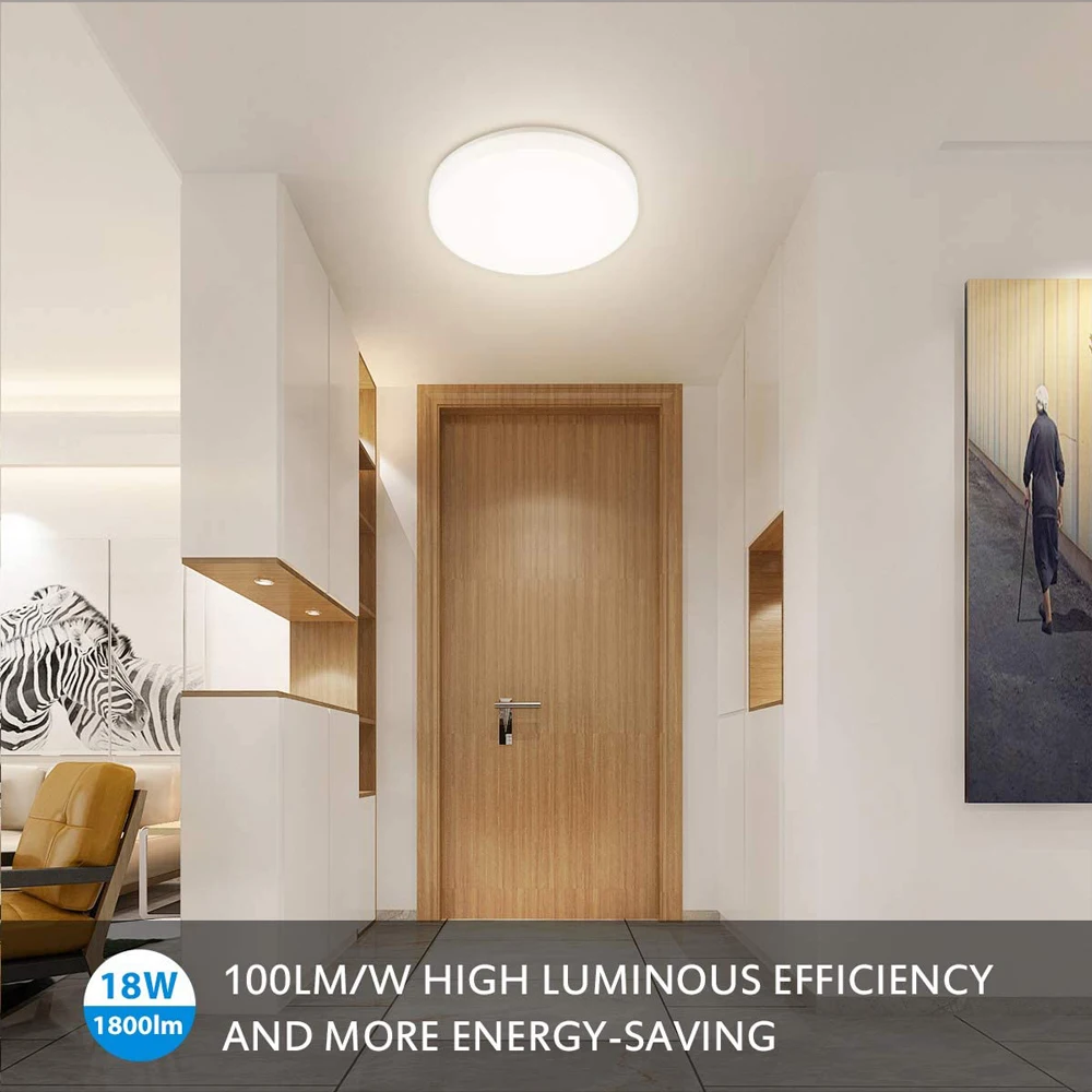 

18w Led Ceiling Light Bedroom Living Room Bedroom Balcony 220-240V Lighting Intelligent Human Body Radar Induction Lamp