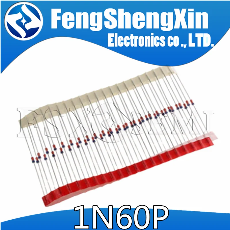 

100pcs/lot 1N60 1N60P Schottky Germanium Diode TV Radio FM Detection DO-35