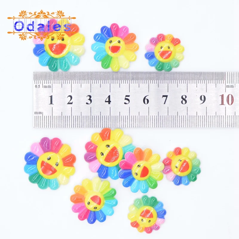 20 шт./лот улыбающийся красочный Подсолнух многоразмерная улыбка полимерная