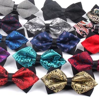 new pointed men bow tie classic bowtie for men business wedding adult bowties butterfly suits cravats jacquard woven bowties