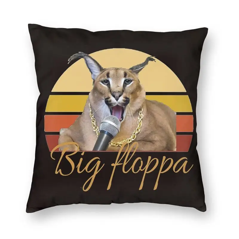 

Большая наволочка для подушки с котом Floppa, двухсторонняя наволочка для подушки с принтом для гостиной, модная наволочка для подушки, домашн...