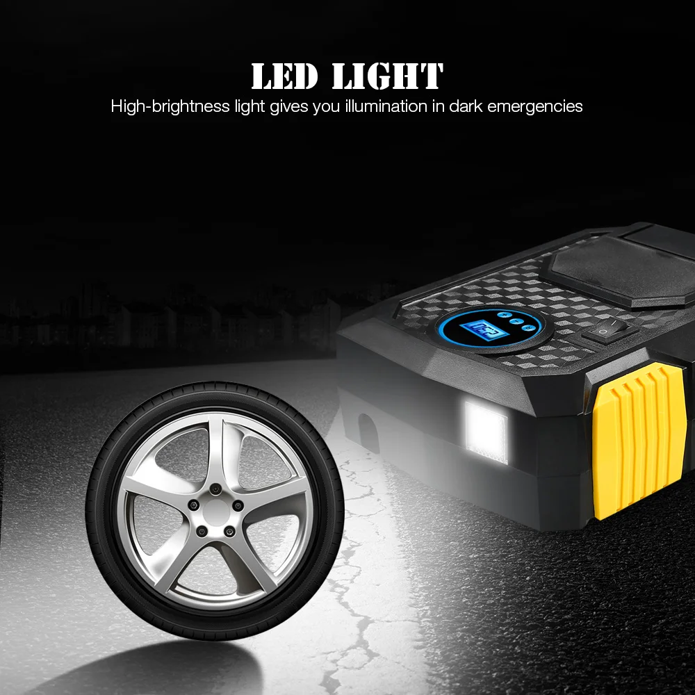 12V портативный автомобильный воздушный компрессор надувной насос цифровой