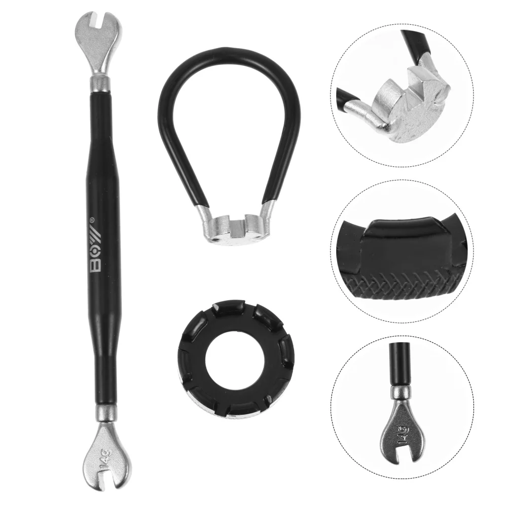 

3pcs Bike Spoke Tool Parts Bike Spoke Wrench Kit Steel Bike Rim Correct Tool