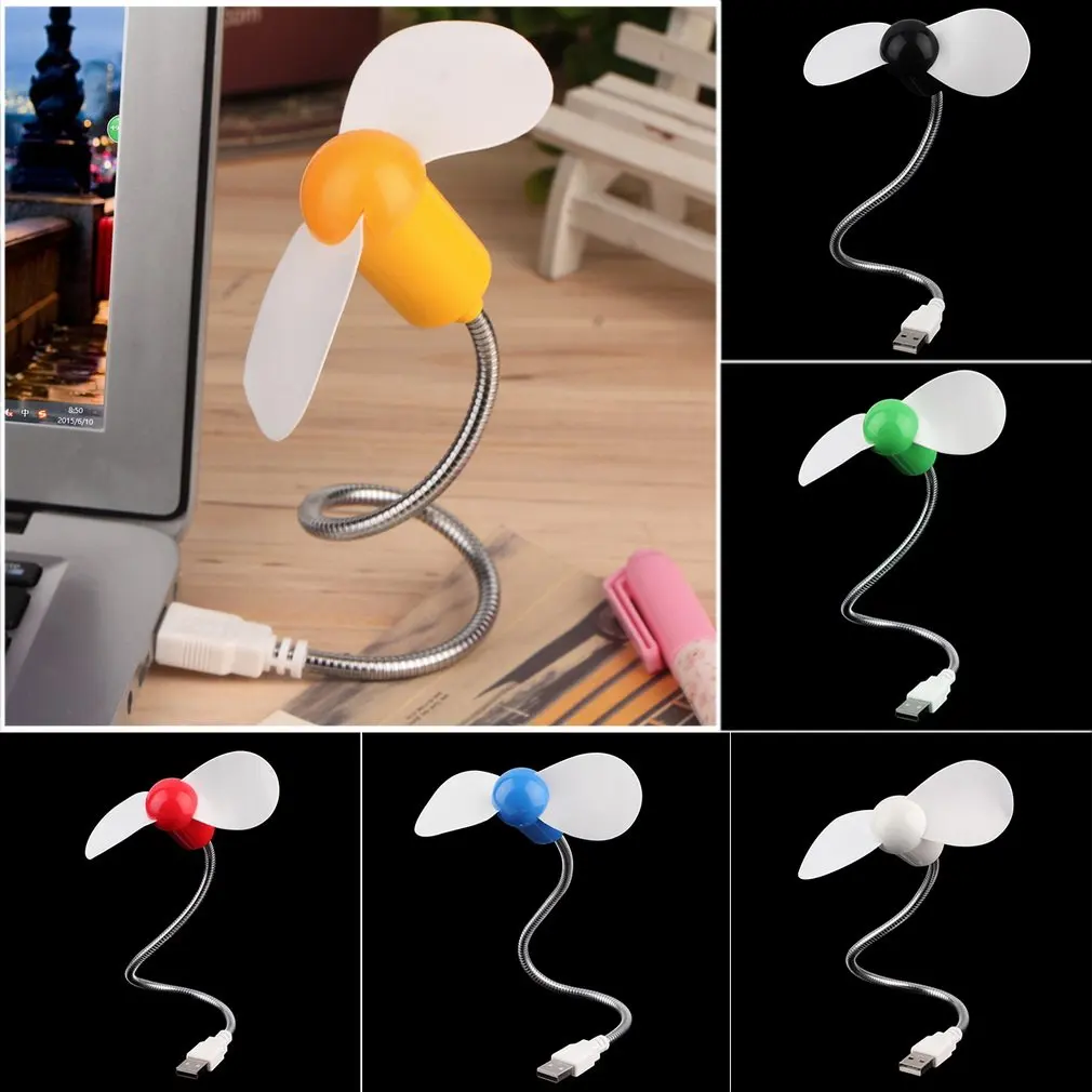 

1pc Flexible Mini USB Cooling Fan Cooler for Laptop Desktop PC Computer Portable Fan Low Noise and Low Power Consumption