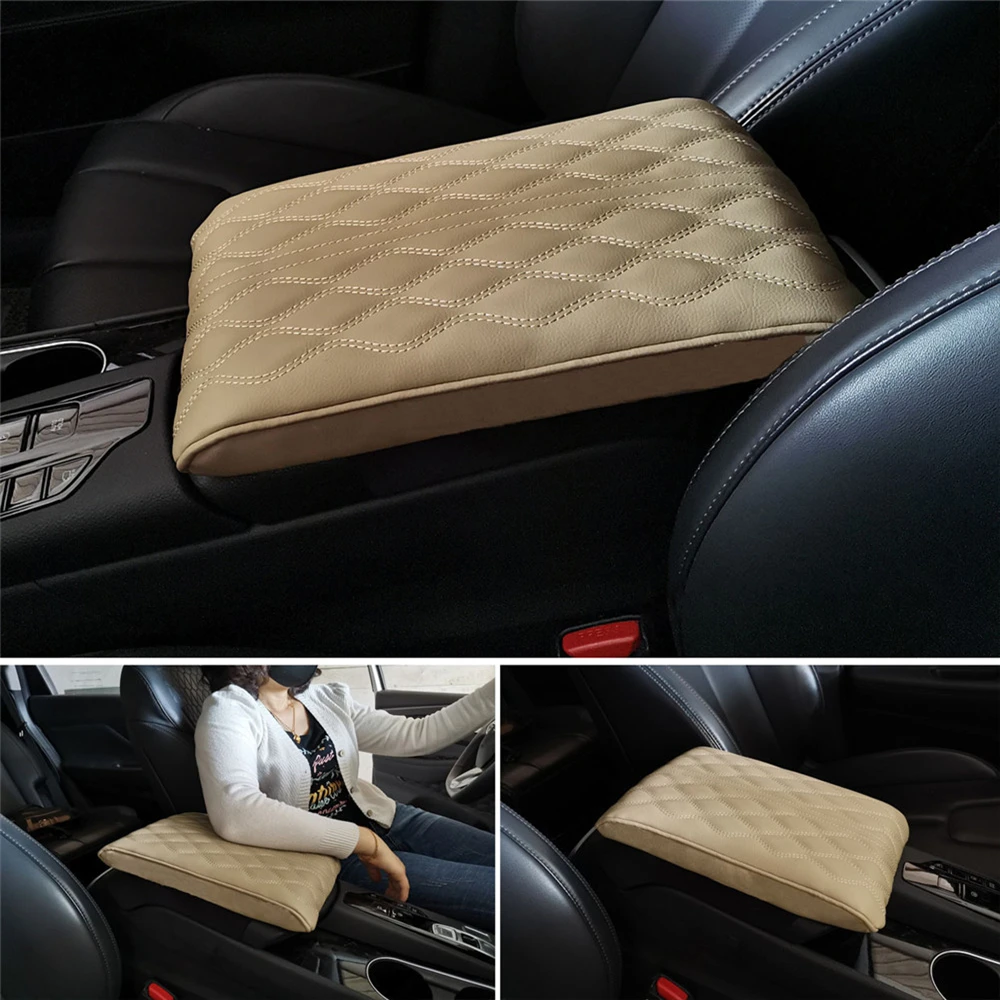 

21*33CM Car Armrest Box Pad Increased Cushion Universal Comfortable Armrest Pillow Auto Central Armrest Box Cover Memory Cotton