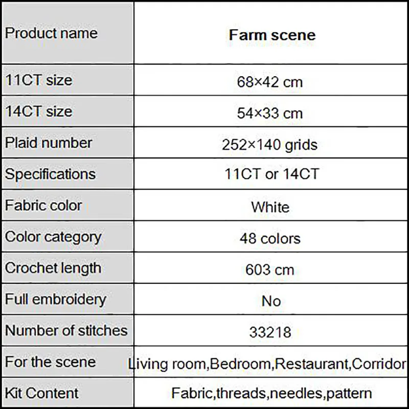 Набор для вышивки крестиком Joy Sunday с изображением фермы домашний декор наборы на