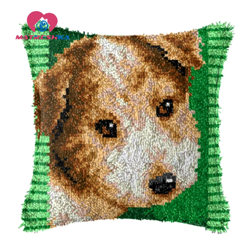 Милая собака ковер вышивка распродажа наборы защелка крючок искусственная