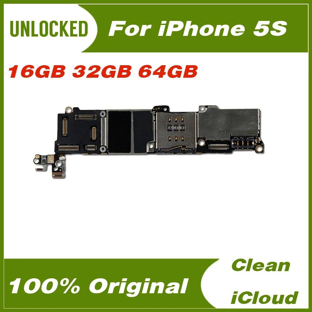 16 Гб/32 ГБ/64 ГБ для iphone 5s материнская плата без/с Touch ID, оригинальная разблокированная материнская плата для iphone 5s с чипами