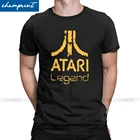 Atari-Anthracite Legend мужские футболки с логотипом аркадные энтузиасты Atari игра новинка футболка Круглый вырез футболки графическая одежда