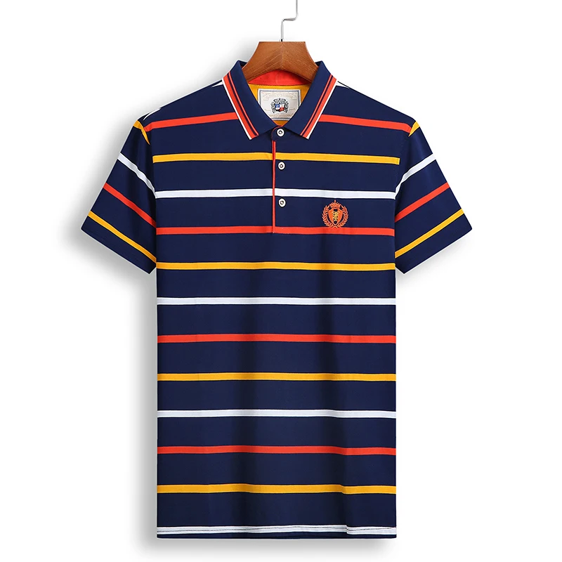 

Mens England Polo Style US Famous Brand 2020 Summer Embroidery Striped Short Sleeve Great Designer Polos Shirt C2231