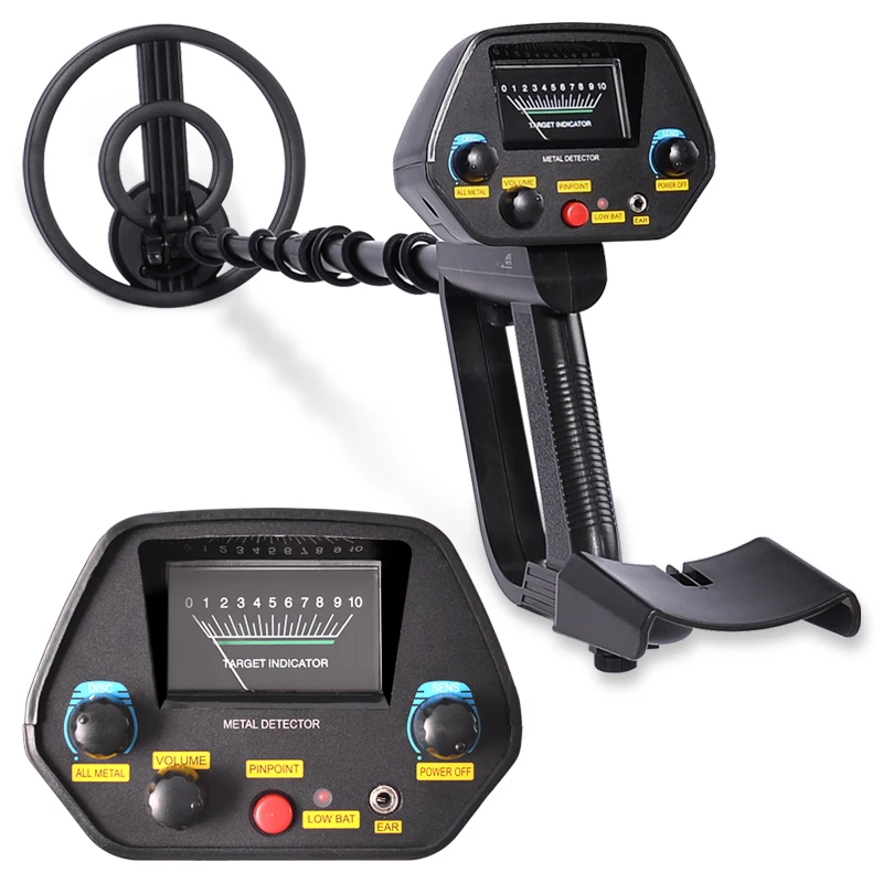 

MD-4080 Portable Gold Detector Waterproof Search Coil DISC ALL METAL and PINPOINT Metal Detector Underground Metal Detector