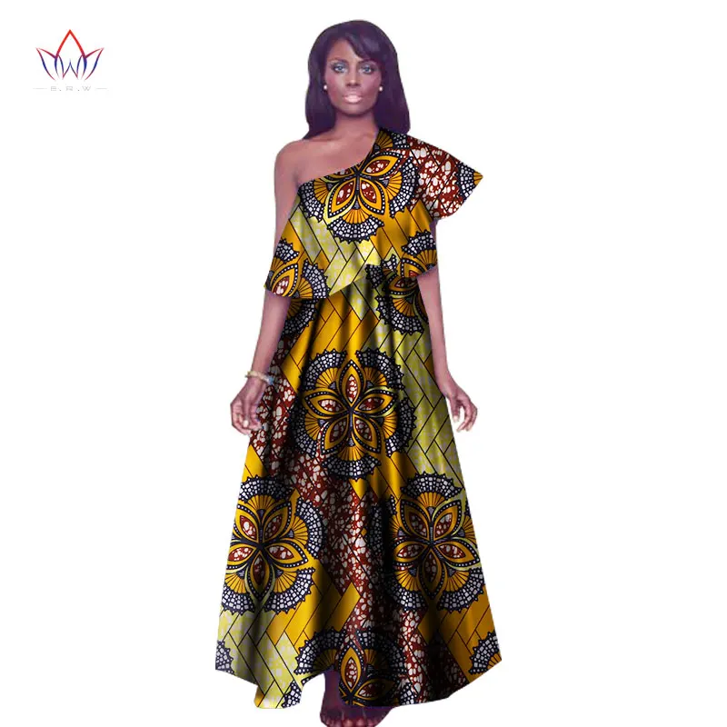 

2021 Ankara African Dress For Women Summer New Long-party-dress Dashiki Ladies Clothes Floor-length Robe Regullar None WY1372