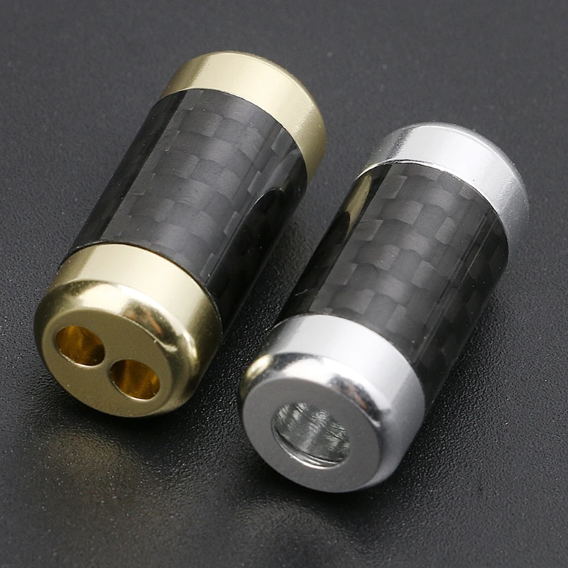 

Black/Gold/Silver HiFi Carbon Fiber Y Splitter 1 To 2 Speaker RCA Cable Audio