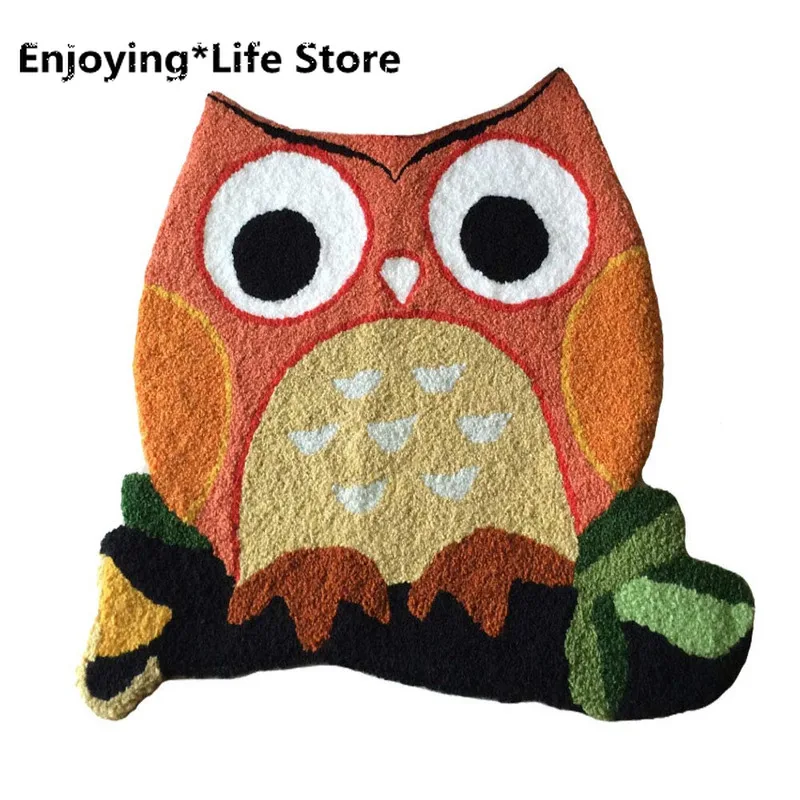 

New Irregular Area Rugs Golden Owl Carpet Children's Bedroom Mat Living Room Welcome Mat 2'3 x 2'1
