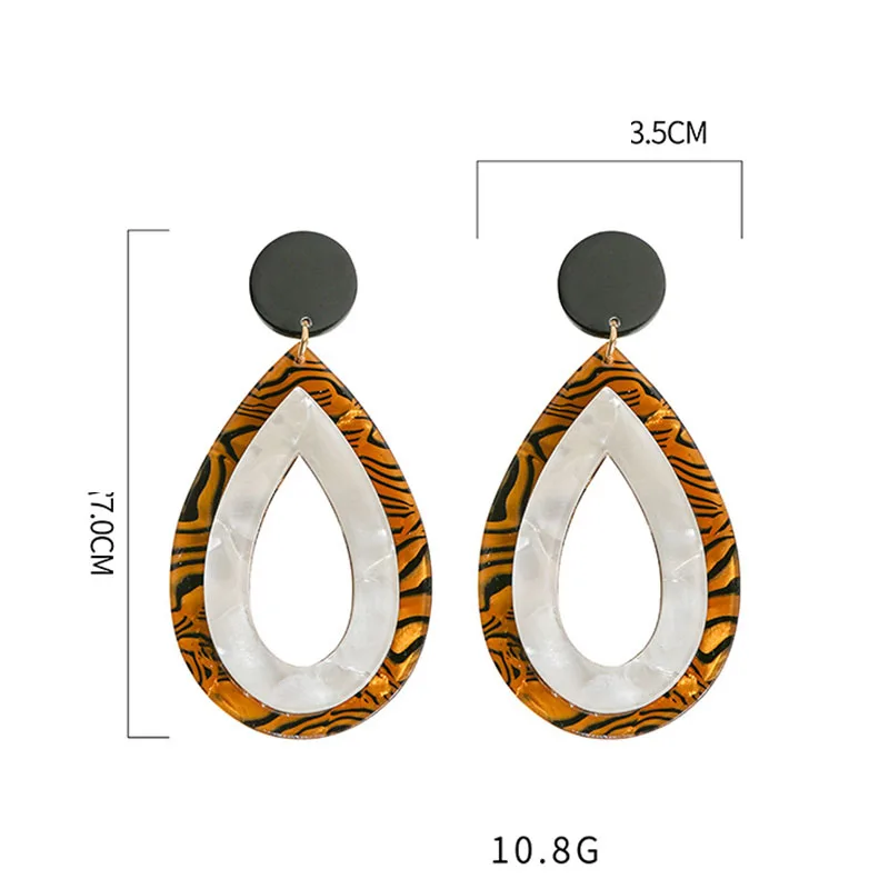 Модные Акриловые серьги с каплевидными цветными блоками из смолы Весна Лето