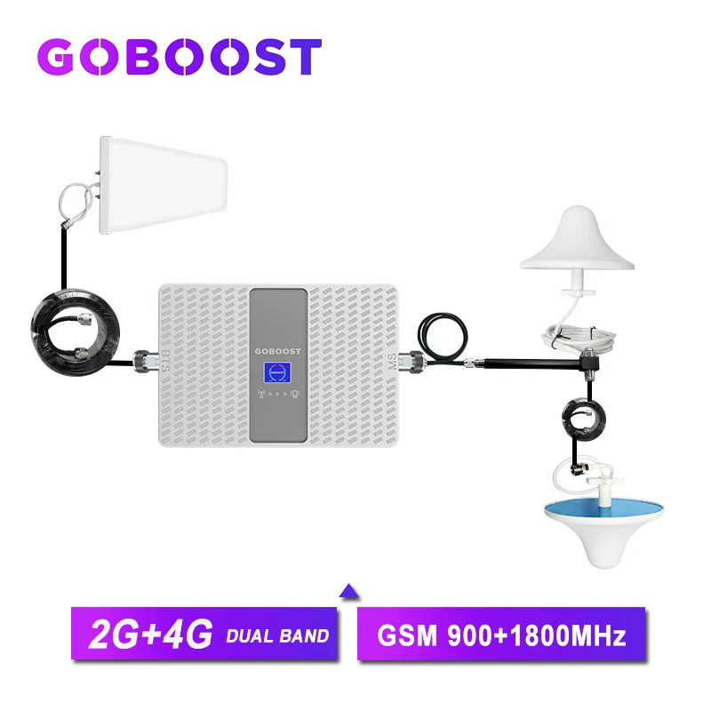 Универсальный усилитель сигнала gsm 4g lte dcs 1800 мобильного сотового 70 дБ Интернет 2g