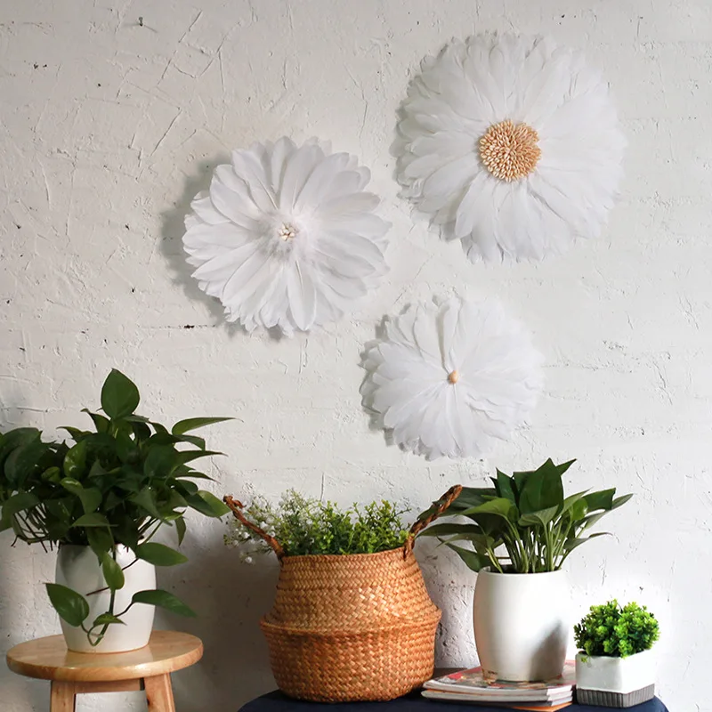 

Настенное украшение с перьями Iins, креативный домашний декор ручной работы в стиле бохо для гостиной