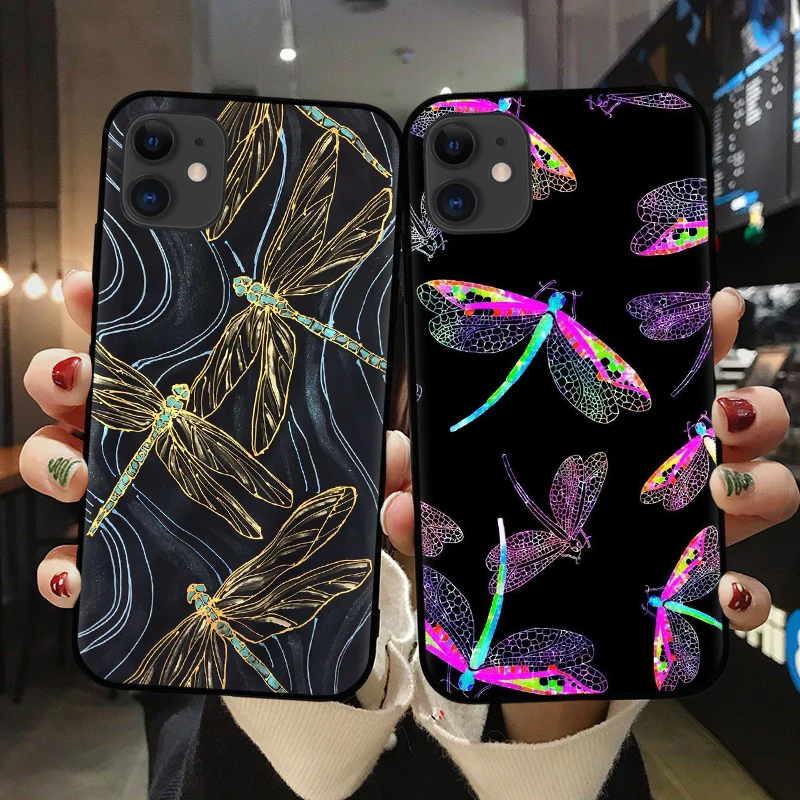 Чехол для телефона с рисунком стрекозы розового кои рыбы и цветения вишни iPhone 11 Pro