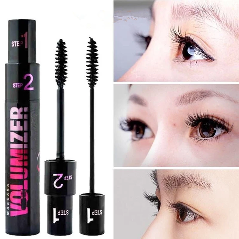 

For Long Curling 1+2 Mascara Two-in-one Mascara And Thick Double-effect Mascara Eyes Adjustable Big Volume