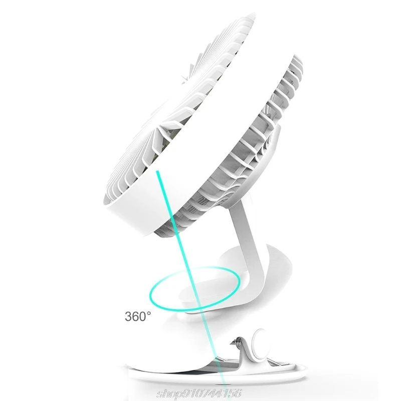 

Clip on Fan USB Rechargeable 360 Rotation Desktop Fan Electric Personal Fans Laptop Fan With Warm Lamp 4000mAh M19 21 Dropship
