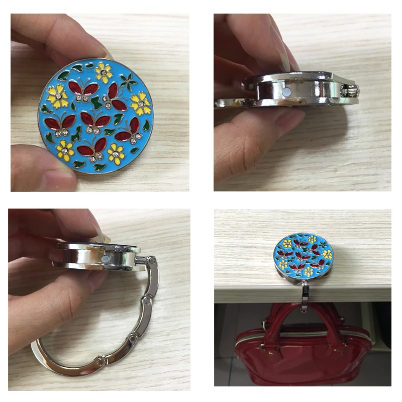 Складной мини-стол сумка крючок портативная модная металлическая в форме цветка