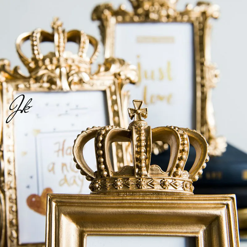 Европейские Золотая Корона фоторамка Винтаж рамка из смолы для картины рабочего