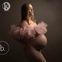 donjudy tulle maternity dresses accessories top for photo shoot pregnancy photography prop for pregnant women clothes 2020