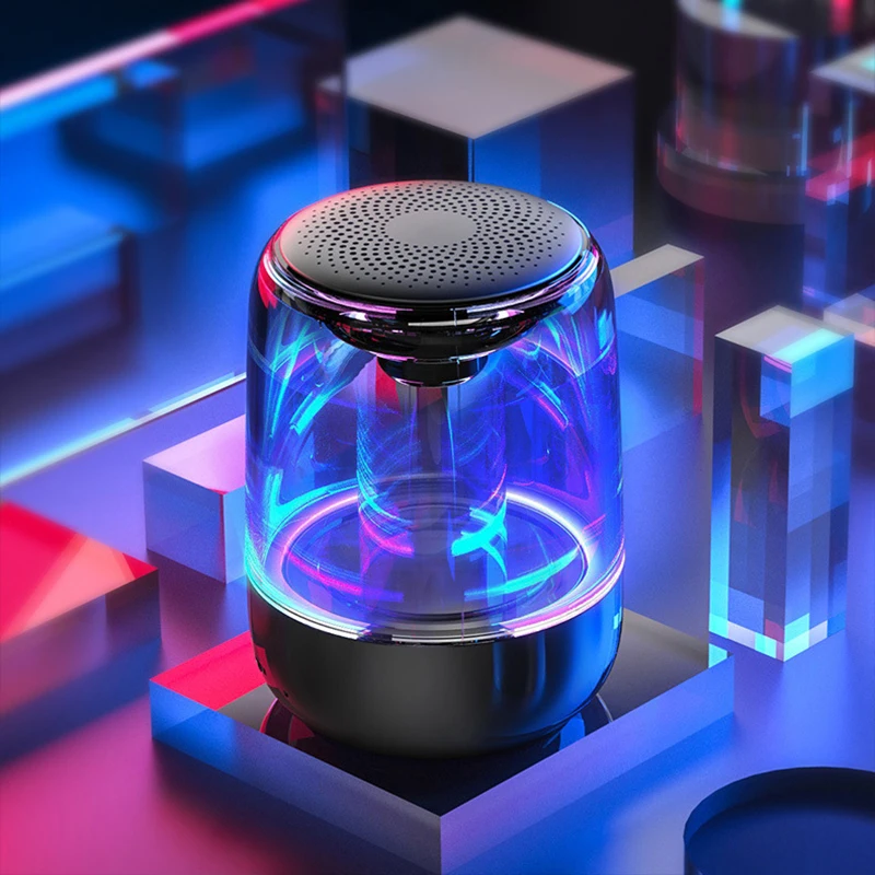 

Portable Wireless Bluetooth Speaker LED Light Stereo Column Portable Speaker TF Card FM Mobile Phone Speaker HIFI