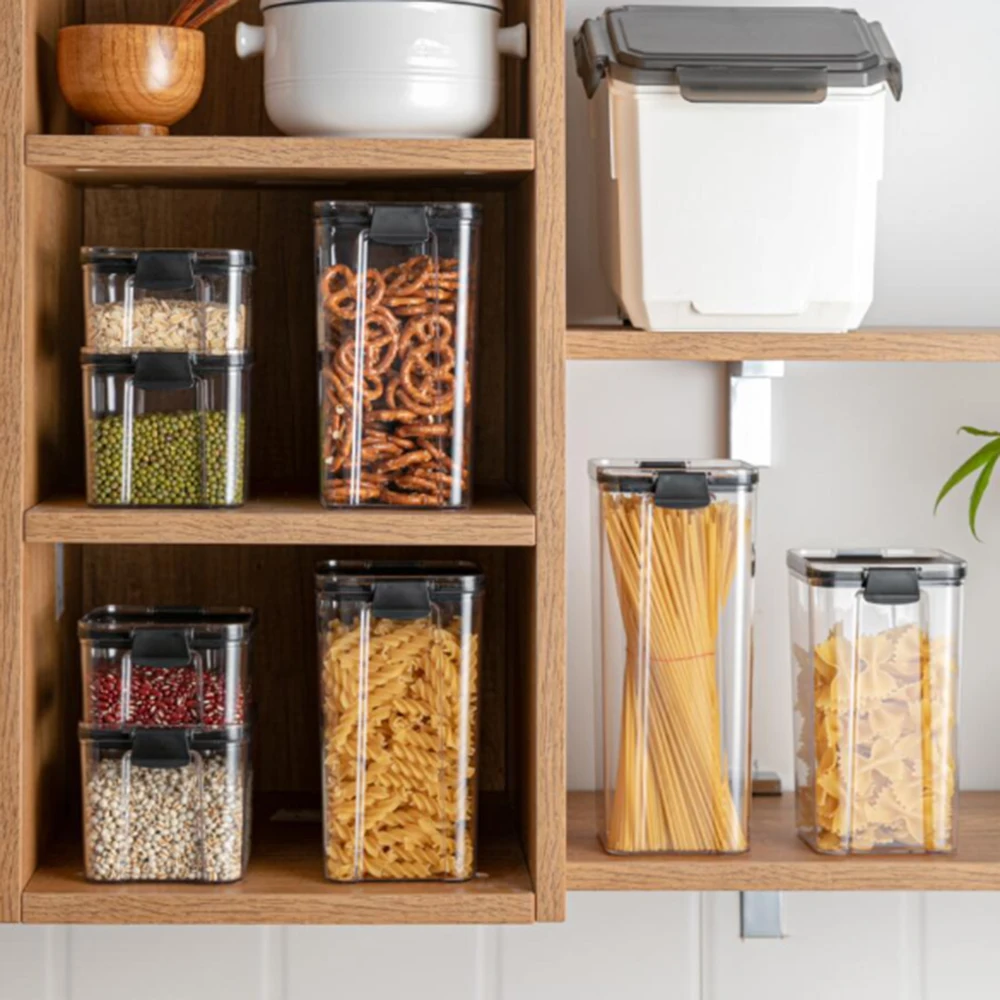 Прозрачные Герметичные банки контейнер для хранения продуктов пластиковый кухонного холодильника коробка