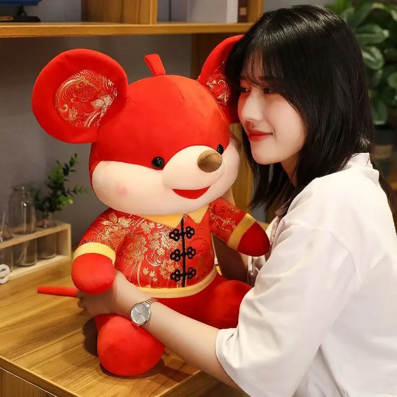 2020 крыса год игрушка талисман новый плюш Rad Мышь Мягкая кукла Китайский Новый Год