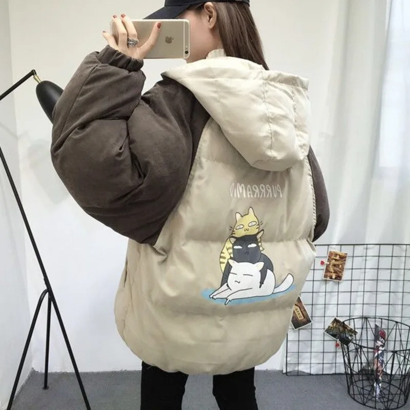 Зимняя хлопковая куртка для женщин новинка 2022 Корейская одежда Ins с рисунком