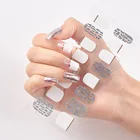 16 наконечниковлист Блестящий серии минималистичный дизайн Модный лак для ногтей Novidades дизайн ногтей стикер дизайнерский лак фольга