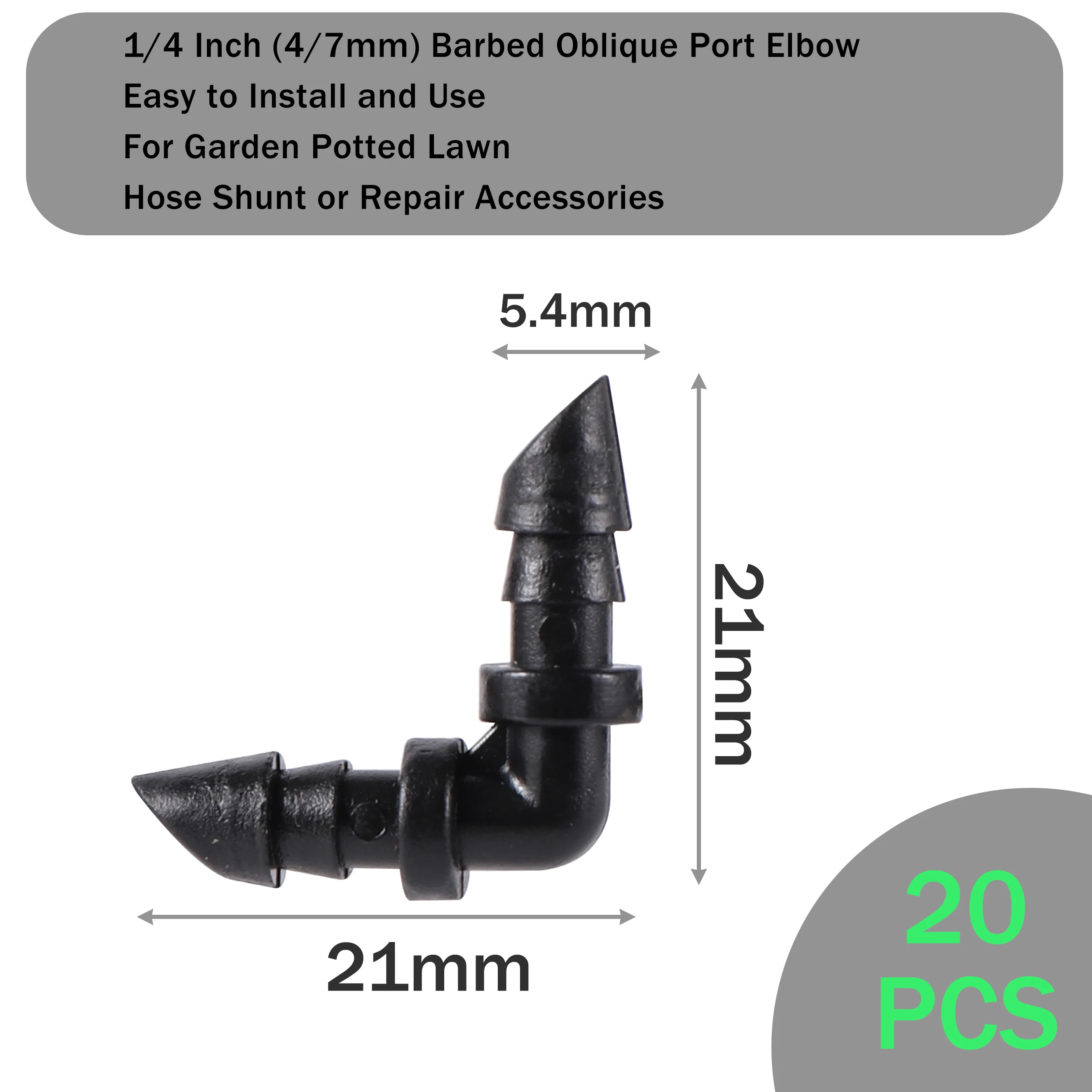 TOHONGADON Фитинг для капельного орошения 1/4 дюйма