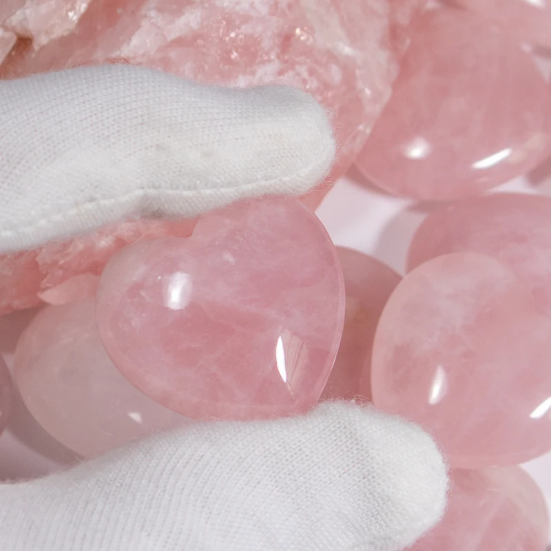 1 шт. натуральный розовый кристалл кварца драгоценного 30 мм Сердечная чакра