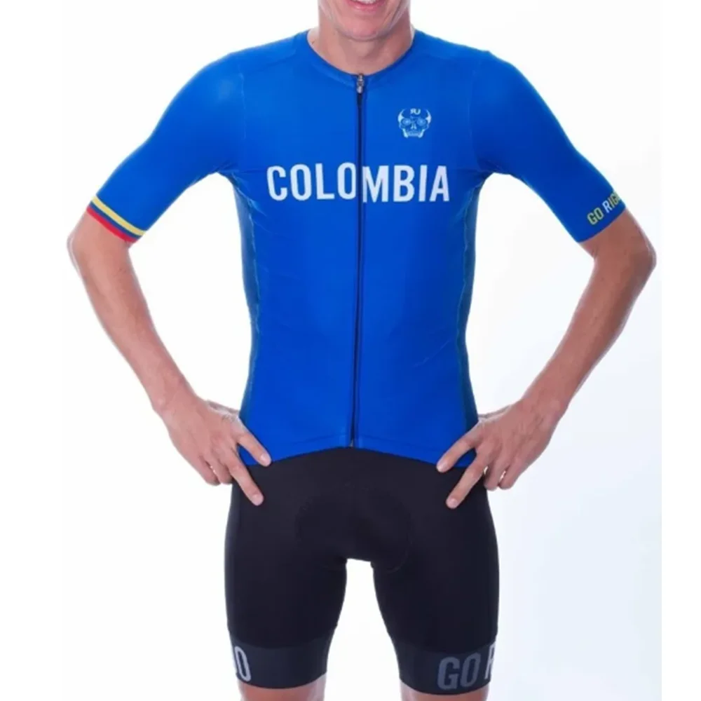 

Велосипедная майка GO RIGO GO, Мужская велосипедная одежда Колумбии, костюм с коротким рукавом, комплект для горного велосипеда, короткий компл...