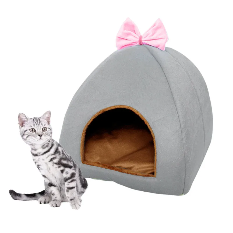 Распродажа Лежанка для кошек короткая плюшевая собачья будка удобные