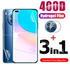 Гидрогелевая защитная пленка 3 в 1 для Huawei Nova 8i, полное покрытие, задняя крышка телефона + Передняя пленка для экрана, пленка для камеры Hawei Nova 8i 8 i, не стекло