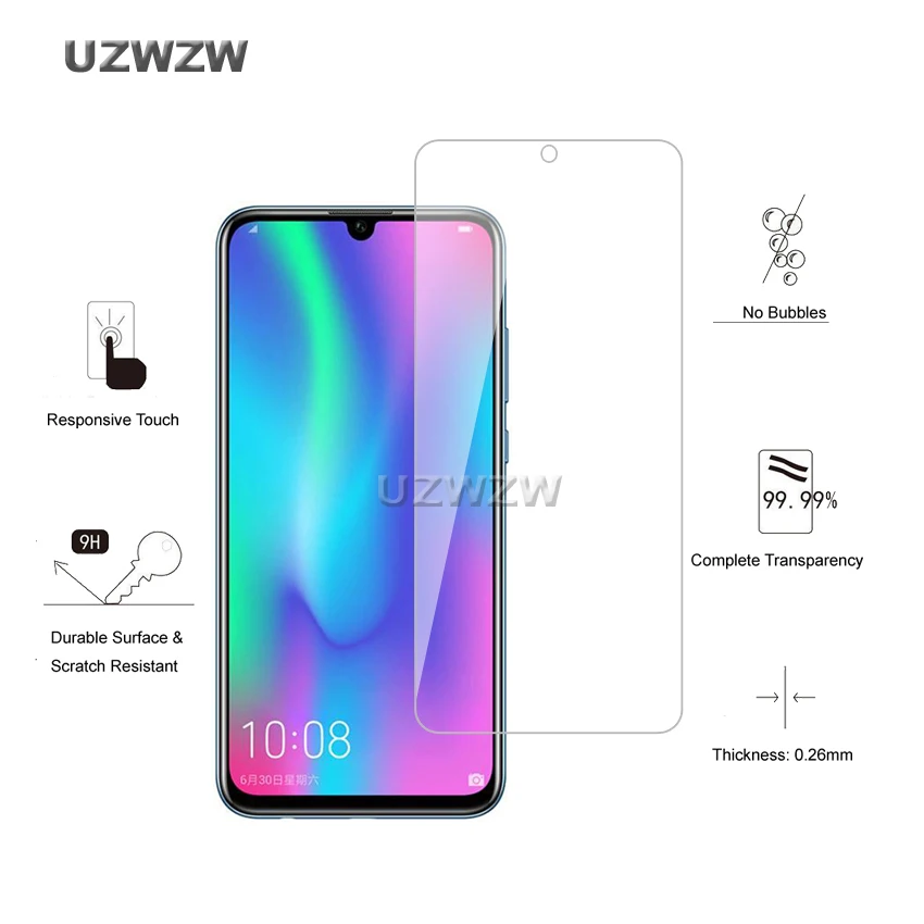 2 шт для huawei Honor 10 lite Premium 2.5D 0,26 мм Закаленное стекло-экран протектор для huawei Honor 10 lite Защитная стеклянная пленка