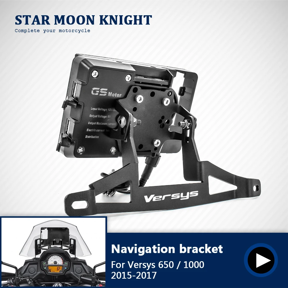 

Motorcycle Accessories GPS navigation bracket Supporter Holder for Kawasaki Versys 650 Versys 1000 Versys650 MY 2015 2016 2017