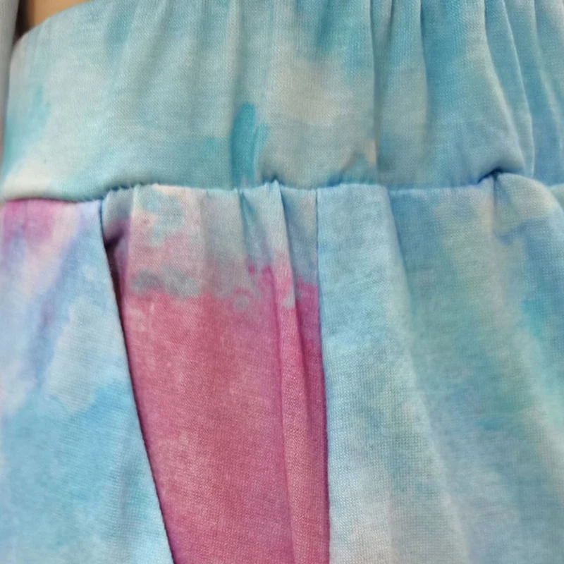 Женский спортивный костюм из двух предметов облегающая футболка с круглым