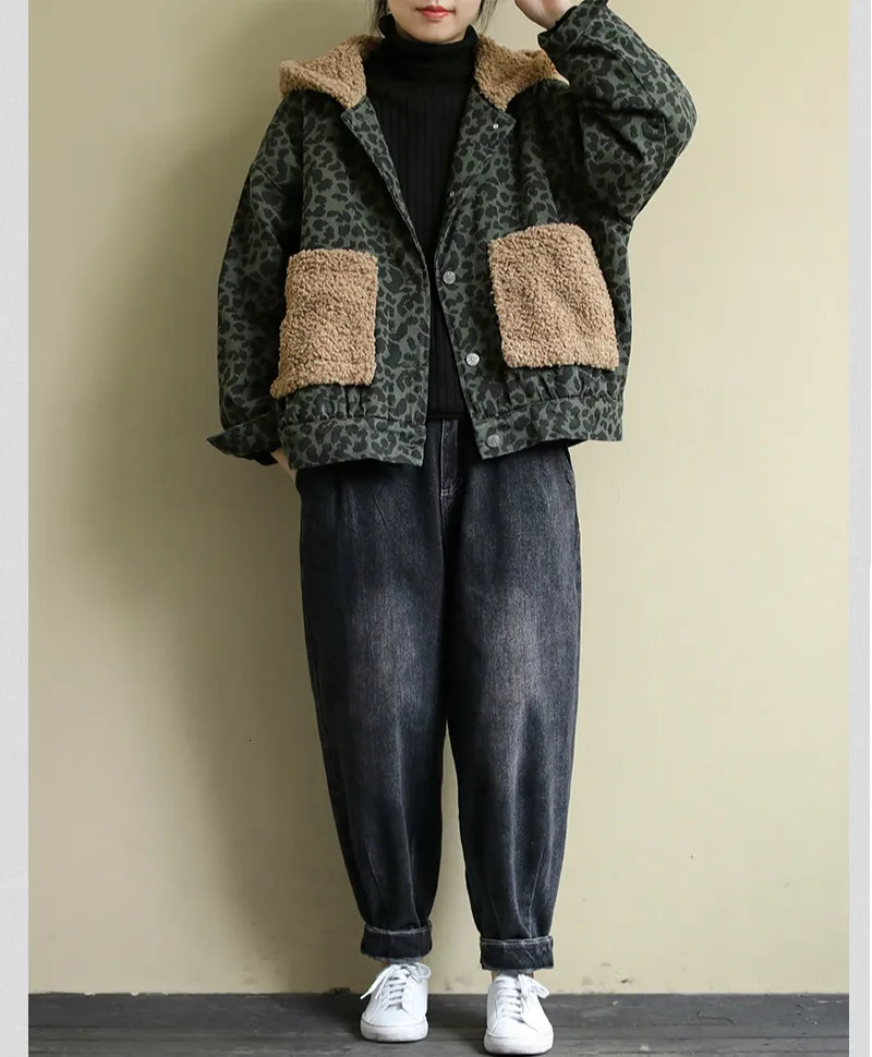 Max LuLu, корейская мода, зимние джинсовые куртки, женская одежда в стиле панк, женские леопардовые стеганые пальто с капюшоном, утепленные меховые парки