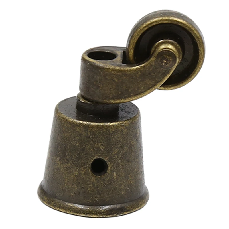 Round Bronze Color Zinc Alloy Universal Pulley Wheelchair Sofa Cabinet Casters Shelf Wheel Furniture Hardware Accessories | Обустройство