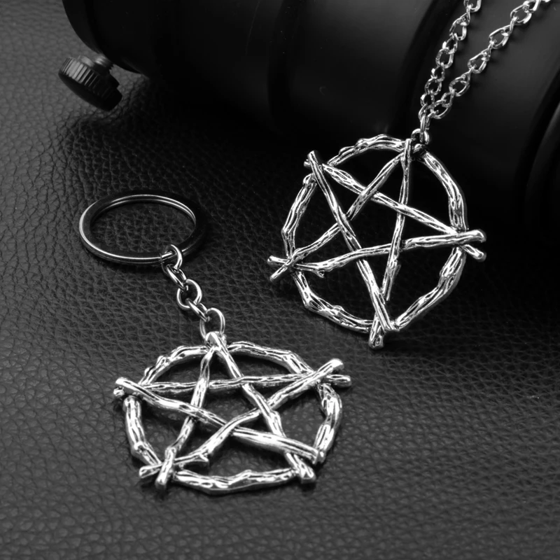 Люцифер Sigil символ кулон Цепочки и ожерелья демон сбоку Люцифера сатанинские