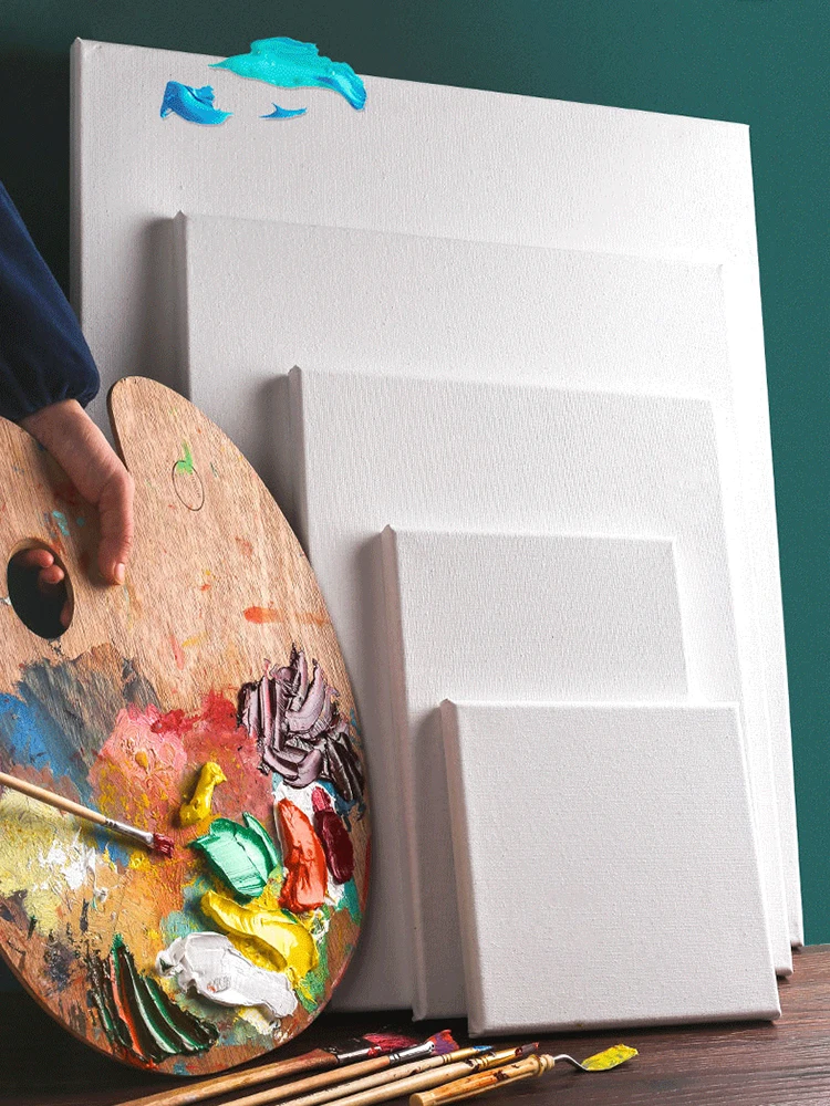White Blank Square Artist MiniCanvas For Canvas Oil Painting Wooden Easel Board Frame Primed Acrylic Paint | Канцтовары для офиса