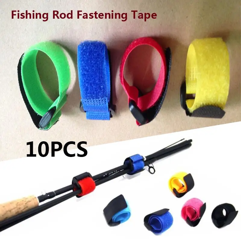 

Fishing Accessories Cable Tie Fastening Tape Self Adhesive Tie Nylon Belt Random Color Bundling Reusable Tie Buckle Portable