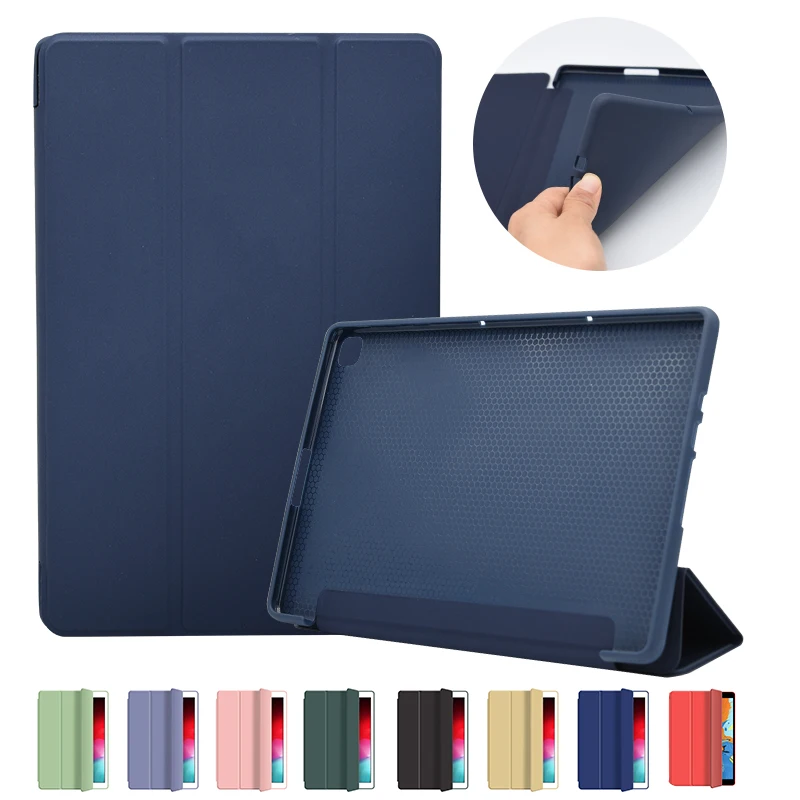 

Candy Color Flip Case For Huawei MatePad T10 T10S AGR-L09/W09 AGS3-L09/W09 10.1 inch Stand PU leather Soft Silicone Cover
