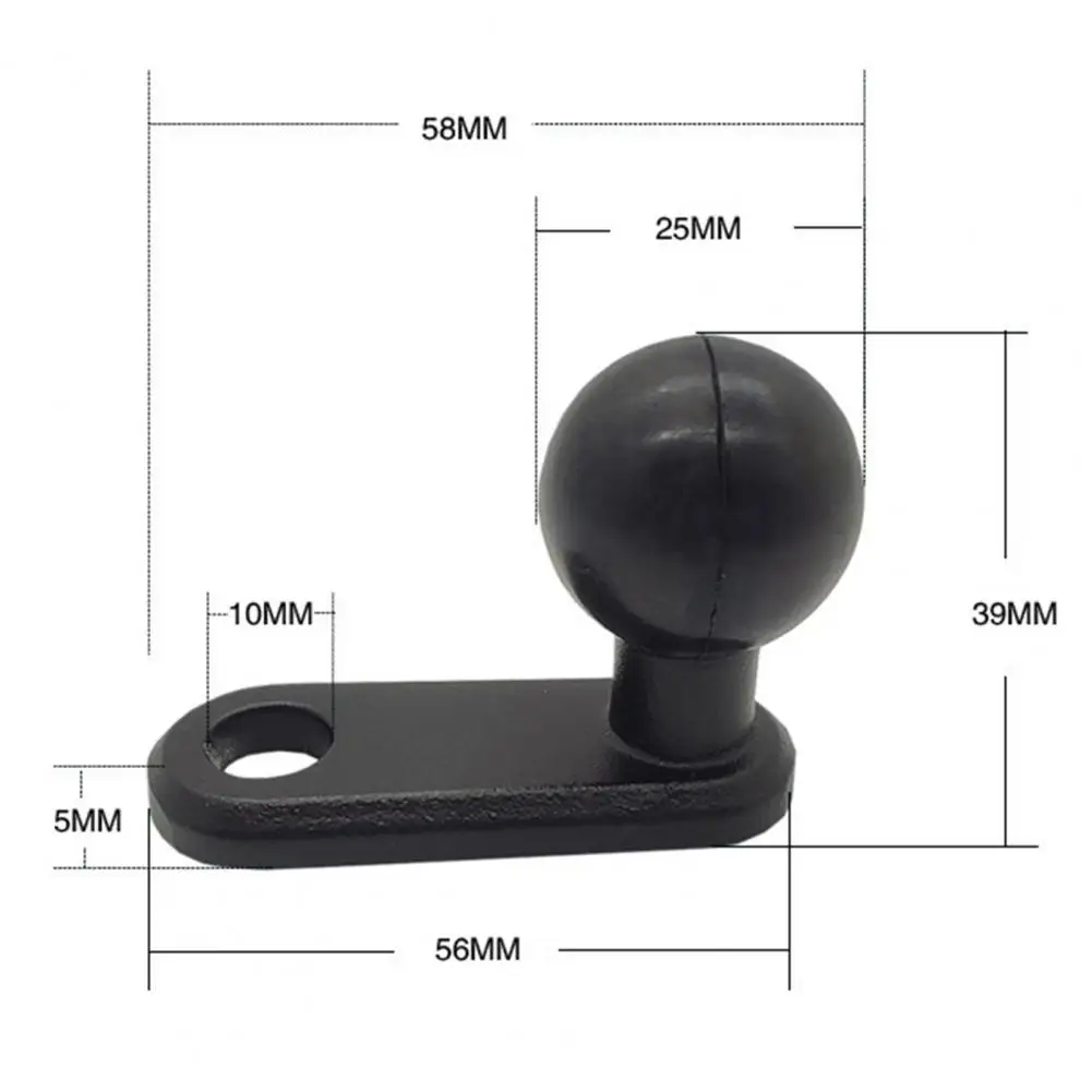 

Ball Adapter Multipurpose 360 Degree Swivel L-Base Motorcycle Rearview Mirror Ball Base for Phone Holder