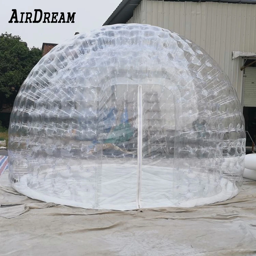 Verkauf PVC Aufblasbare Kristall Blase Kuppel Zelt Custom Design Außen Große Klare Lodge Haus Für Camping, Treffen